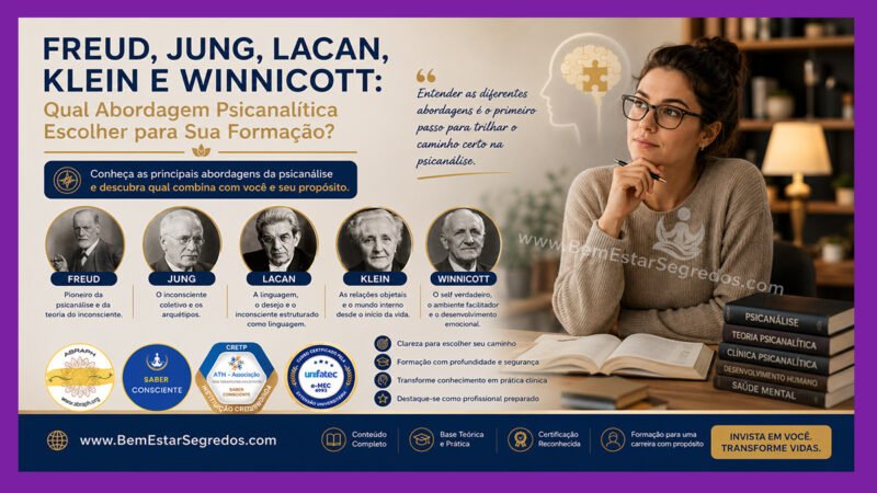 Freud, Jung, Lacan, Klein e Winnicott: Qual Abordagem Psicanalítica Escolher para Sua Formação?