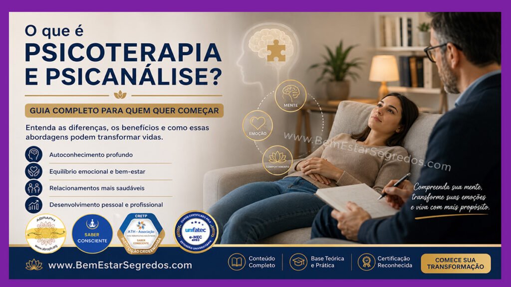 O que é Psicoterapia e Psicanálise Guia Completo para Quem Quer Começar
