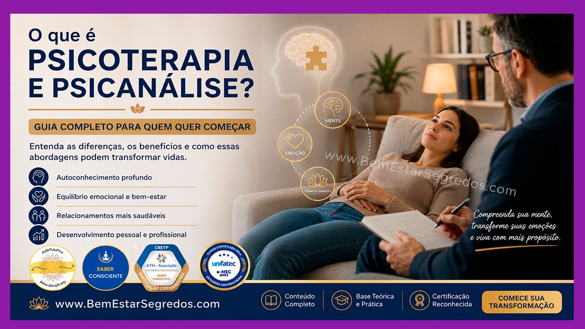 O que é Psicoterapia e Psicanálise? Guia Completo para Quem Quer Começar