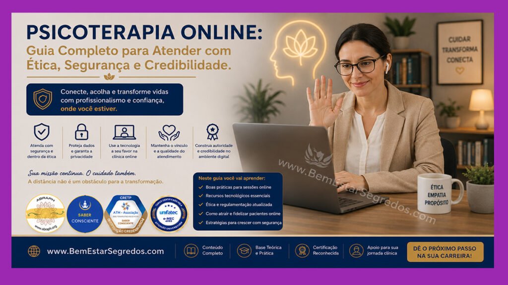 Psicoterapia Online 2026: Guia Completo para Atender com Ética, Segurança e Credibilidade